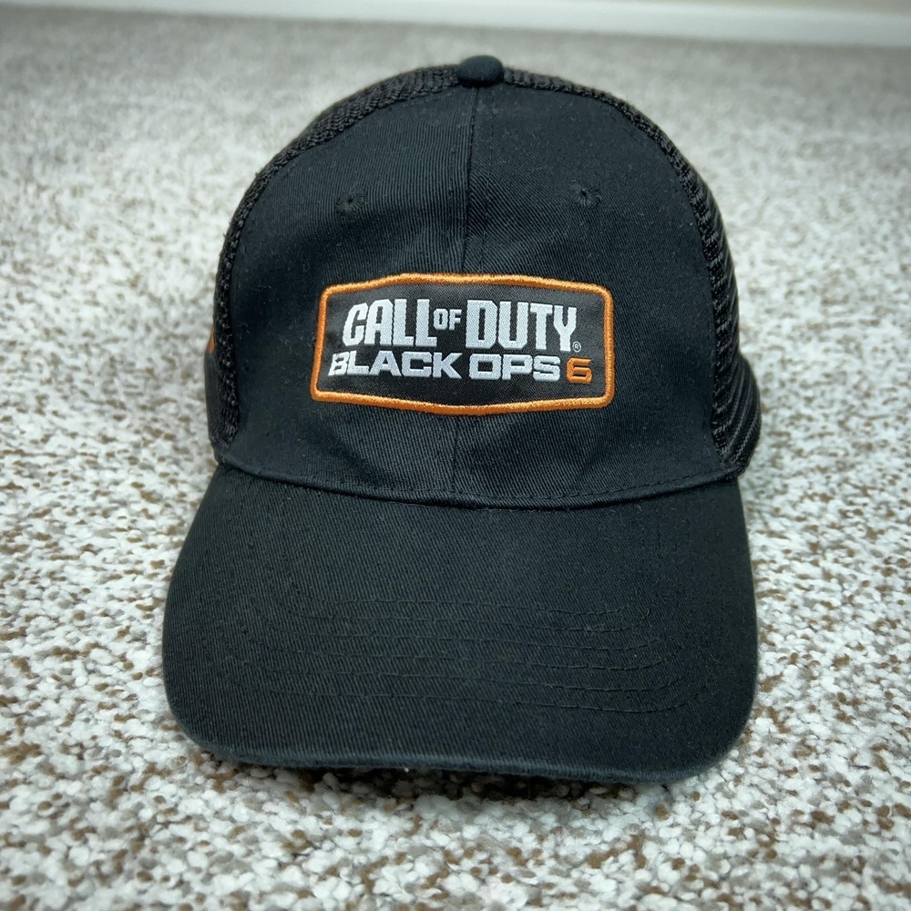 Call Of Duty Black Ops 6 Hat Cap Snap Back Mens One Size Black Trucker Gaming A1